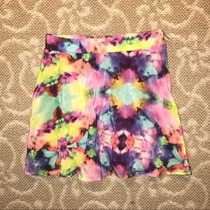 🌈 LF RAINBOW FLOWY MINI SKIRT 🌈